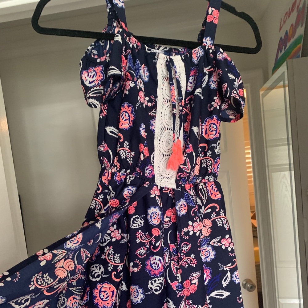 Floral dress with shorts attached